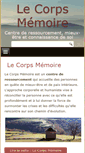 Mobile Screenshot of le-corps-memoire.fr